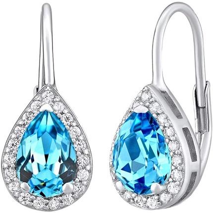 Produktbild Silvego Silver earrings ORIANNA with synthetic topaz LPS0341BT