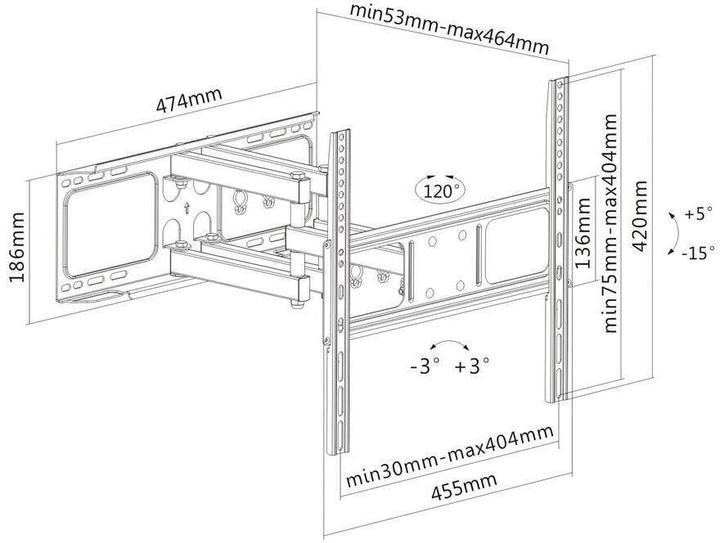 Image du produit Purelink Support TV - pivotant - Vesa 400 (52", 40 kg)