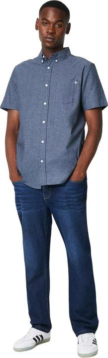 Actual product image Universal Textiles Mens Chambray Look Short-Sleeved Shirt (M)