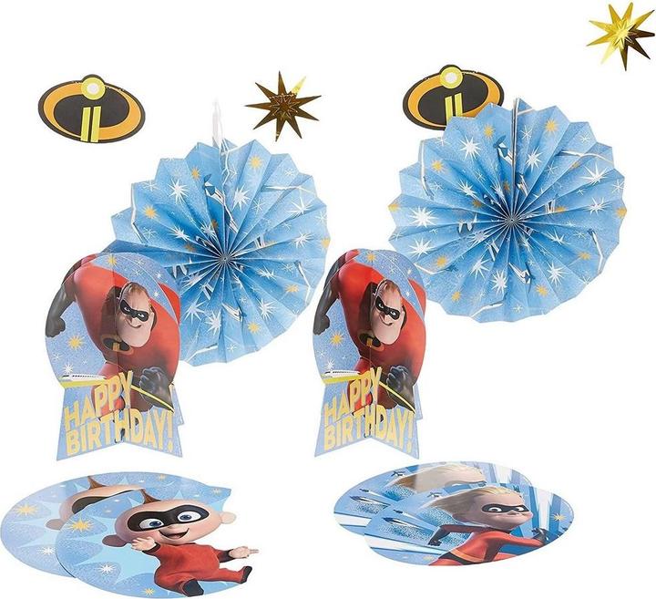 Produktbild Disney Logo Dekoration 9erPack Set Papier Kartonage