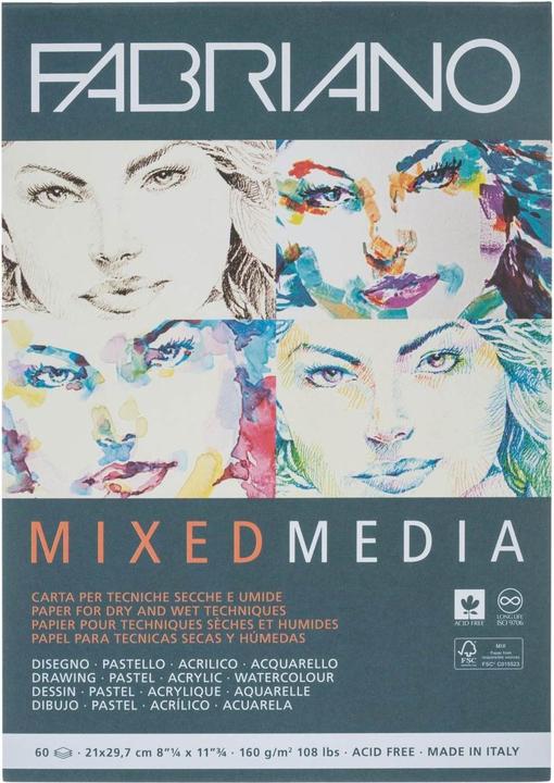 Fabriano Malblock Mixed Media A4, 60 Blatt (A4)