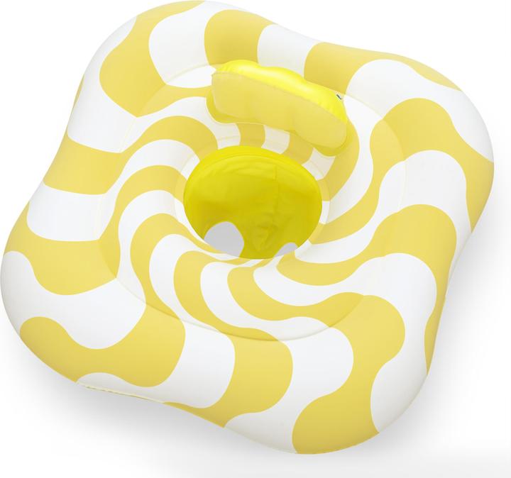 Actual product image Bestway Swim Safe ABC Comfort Plush Wavy Square 2-Ring Inflatable Baby Boat Float