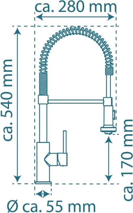 Actual product image Schütte BOSTON spiral spring sink mixer tap