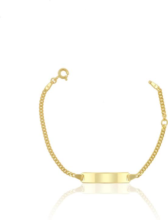 Produktbild Muau Plaketten-Armband (14 cm, 750/18K Gelbgold)