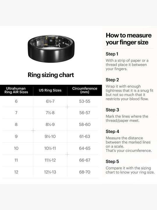 Actual product image Ultrahuman Ring AIR size 5 (5, Raw Titanium)