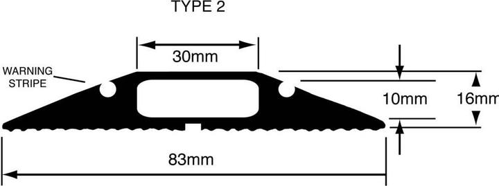 Actual product image Vulcascot DAN/2 danger warning cable protector,3m (Cable bridge, 300 cm)
