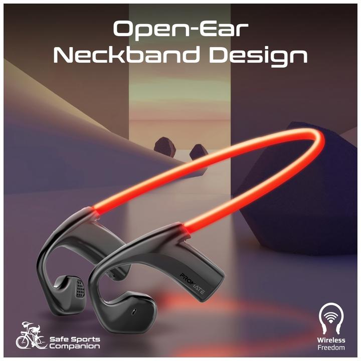 Actual product image ProMate RippleGlow-Black Bluetooth headphones (18 h, Wireless)