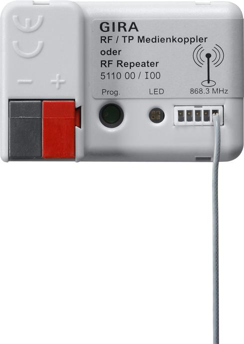 Actual product image Gira 511000 RF/TP 511000 Media coupler/RF repeater KNX