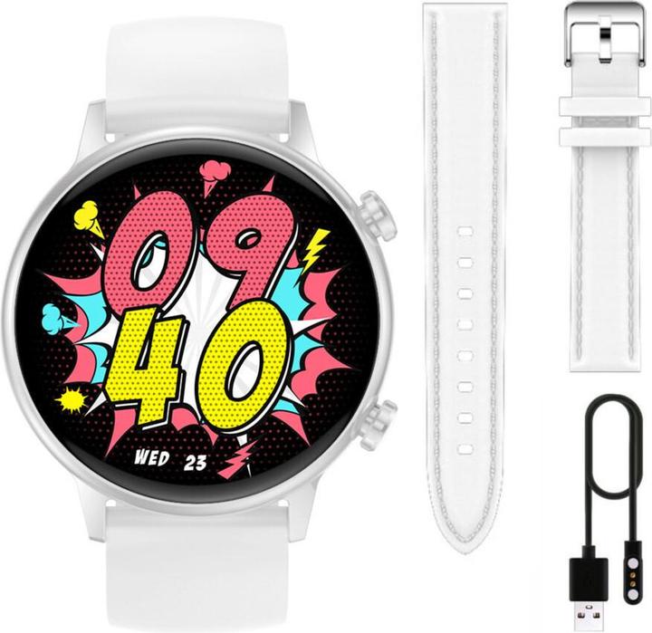 Actual product image Manta Smartwatch damski Alexa Mini biały (39 mm)