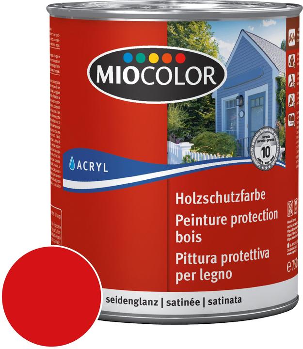 Image du produit Miocolor Holzschutzfarbe (Rouge Suédois, 0.75 l)
