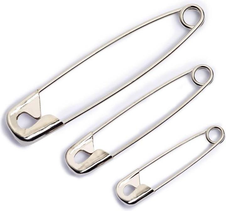 Actual product image Prym Safety pins steel, silver no. 1, 34 mm, box 1'000 pcs.