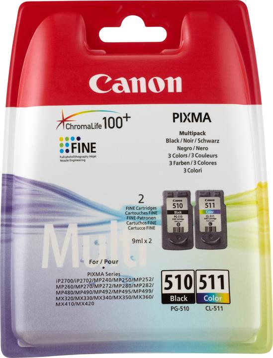 Actual product image Canon PG-510/CL-511 Ink Cartridge PVP (M, FC, C, Y)