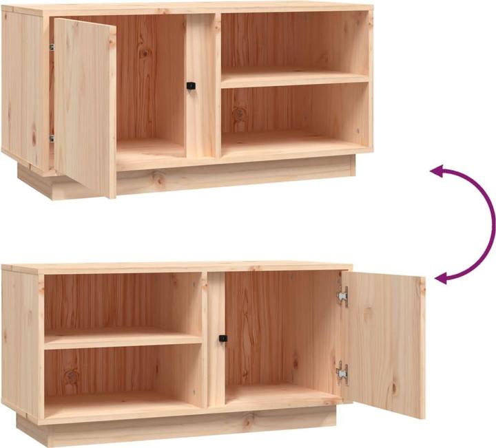 Produktbild VidaXL TV Schrank 80x35x40,5cm Massivholz Kiefer Lowboard Fernsehschrank