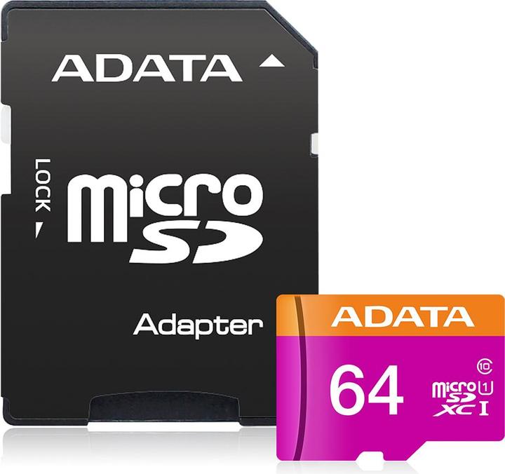 Productafbeelding Adata microSDXC-kaart (64 GB, microSDXC, U1, UHS-I)