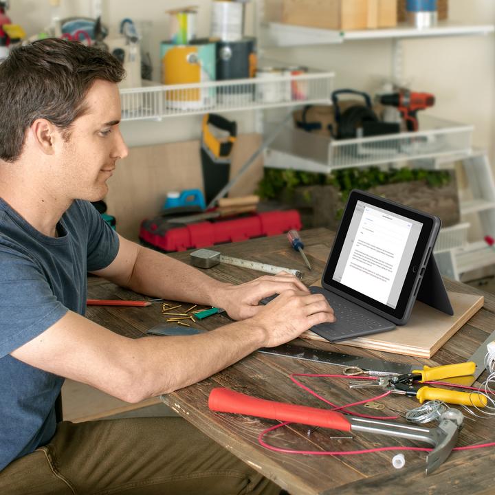 Produktbild Logitech Rugged Folio (CH, iPad 2019 (7. Gen), iPad 2020 (8. Gen), iPad 2021 (9. Gen))