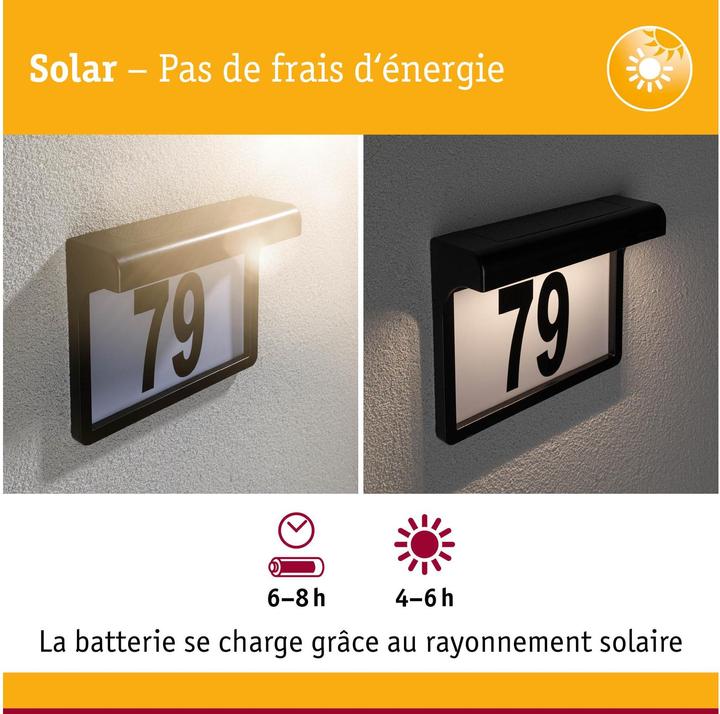 Image du produit Paulmann Numéros de maison solaires (6 lm, IP44)