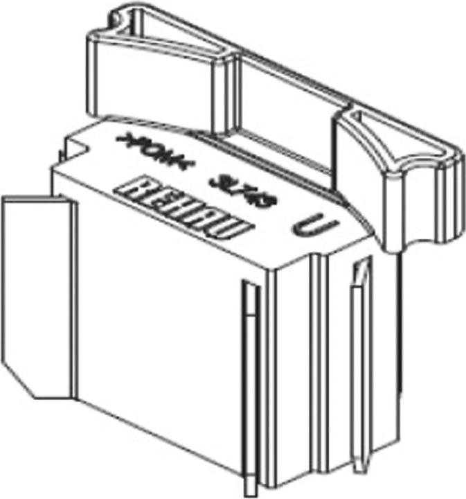 Image du produit Rehau Glissière pour latte de fermeture, mat (2 pcs)