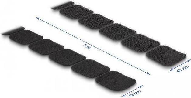 Image du produit Delock Rouleau de pad auto-adhésif avec pad adhésif et velours 45 x 50 mm (Serre-câbles velcro, 3 mm, 1 pcs)