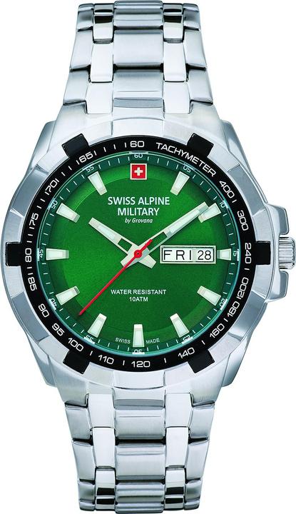 Actual product image Swiss Alpine Military 7043.1134 Day-Date 42mm 10ATM (Analogue wristwatch, 42 mm)