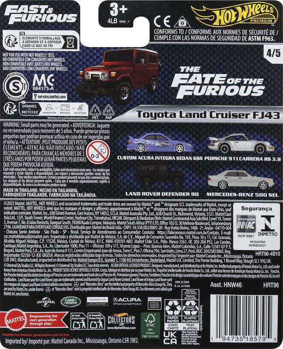 Actual product image Hot Wheels Fast & Furious Toyota Land Cruiser FJ43