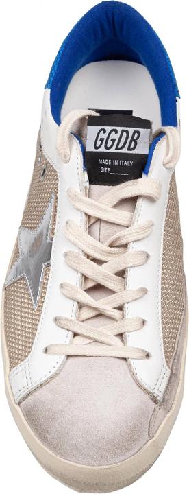 Produktbild Golden Goose super star in suede and fabric white and bluette color (40)