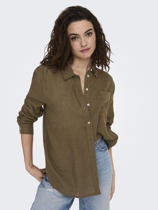 Immagine prodotto Only Camicia a tinta unita in misto lino (XS)
