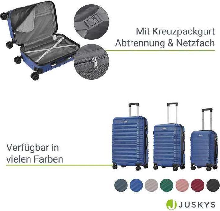 Image du produit Juskys Hartschalen-Kofferset (120 l, M (50 - 90l), L (90 - 115l), XL (à partir de 115l))