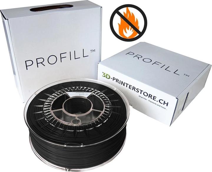3d-printerstore.ch ABS-PC ProFill ignifugé 1.75mm 0.5kg black (ABS, 1.75 mm, 500 g, Noir)