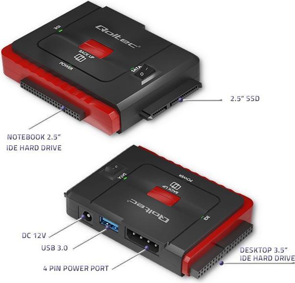 Immagine prodotto Qoltec 50645 Adattatore da USB 3.0 a IDE SATA