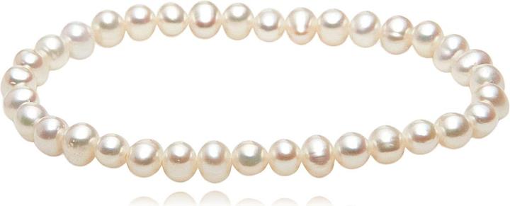 Leyda Armbannd Perle Weiss (19 cm, Perle)