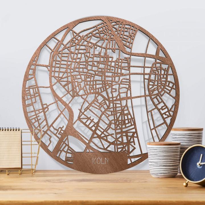 Actual product image Trenddeko City map Cologne (Ø 70 cm)
