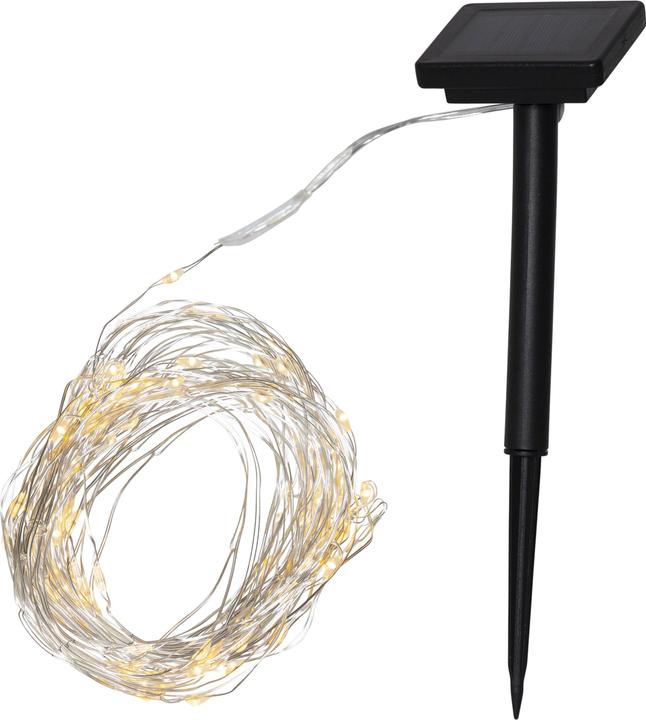 Star Trading Lichterkette SOLAR DEW DROP Silber Transparent (19.90 m)