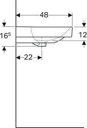 Actual product image Geberit Keramag / double washbasin Smyle Square 120 cm white with 2 taps 500253011 (480 mm, 1200 mm)