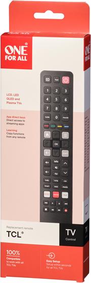 Immagine prodotto One for All Funziona con tutti gli attuali televisori TCL / Thomson URC4922 (Telecomando specifico per il dispositivo, Infrarossi)