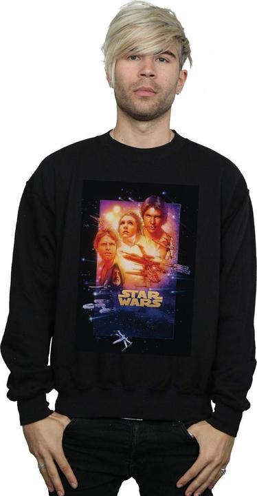 Actual product image Star Wars Mens Episode IV Movie Poster Sweatshirt (M)