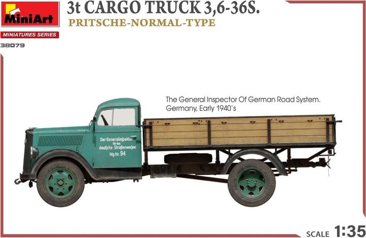 Actual product image 1:35 3t Cargo Truck 3,6-36S Platform Wagon