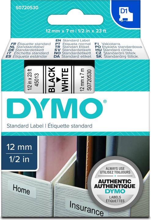 Actual product image Dymo S0720530 (1.20 cm, Black, White)