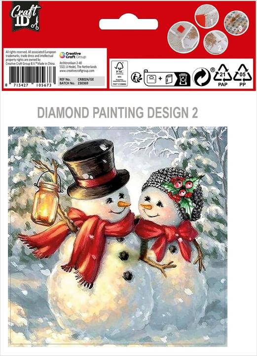 Produktbild Grafix Machen Sie Ihre eigenen Weihnachtskarten mit Diamantmalerei, 2 Stück.