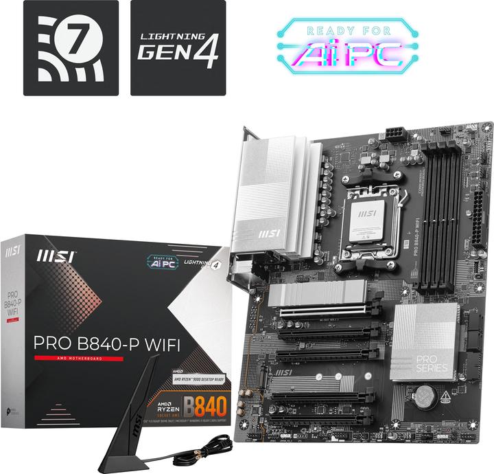 MSI PRO B840-P WIFI (AM5, AMD B840, ATX)