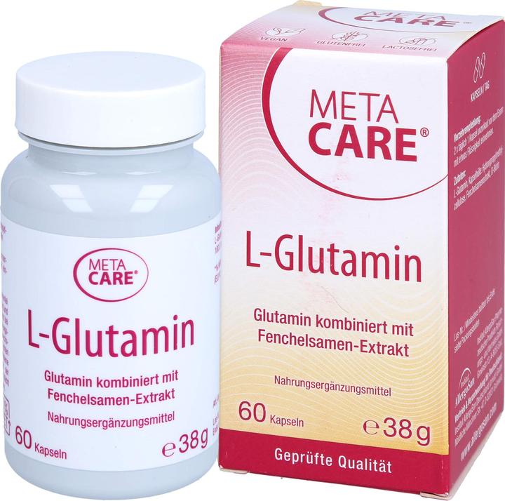 Image du produit Meta Care L-Glutamine en gélule 500 mg (60 pièce(s), Capsules, 60 g)