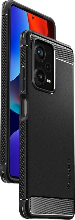 Actual product image Spigen Rugged Armor Xiaomi Redmi Note 12 Pro+ Plus 5g Matte Black (Xiaomi Redmi Note 12 Pro+)