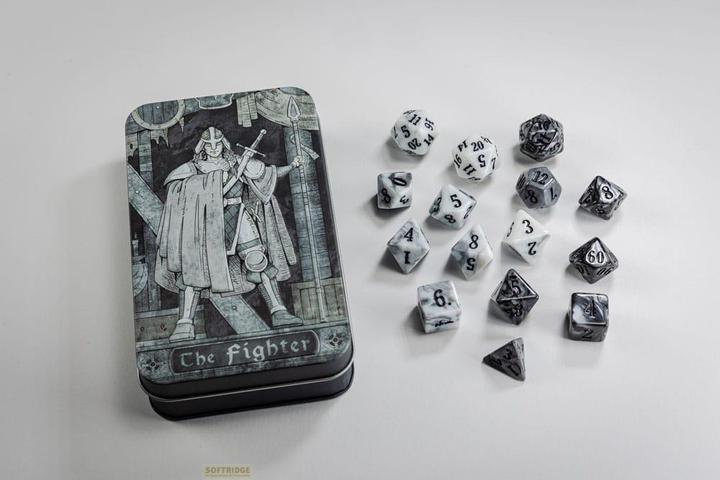 Immagine prodotto Beadle & Grimm´s Classe del personaggio Set di dadi del gioco di ruolo classico Combattente (15)