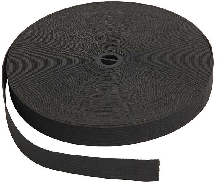 Image du produit Creativ Company Elastiek Dikte 20mm Zwart, 25m
