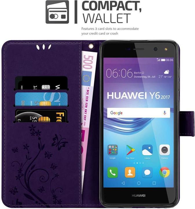 Immagine prodotto Cadorabo Copertina del libro di fiori (Huawei Y6 (2017), Huawei Y5 (2017))