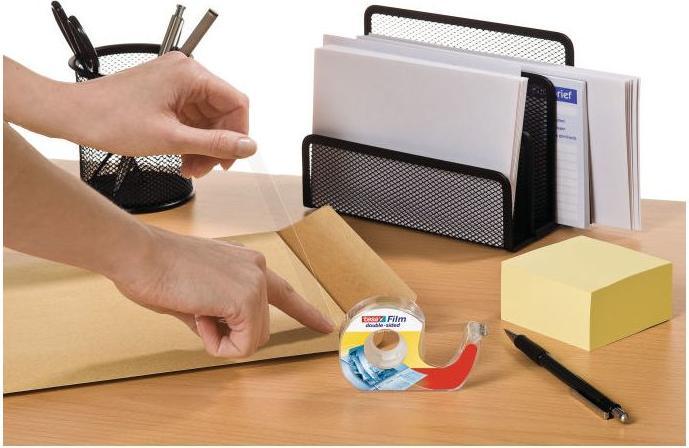 Immagine prodotto tesa Dispenser per nastro adesivo e 1 rotolo a doppia faccia (12 mm)