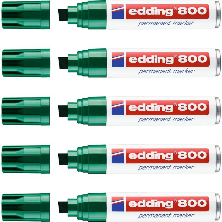 Image du produit Edding Marqueur permanent 800 (Vert, 12 mm, 5 x)