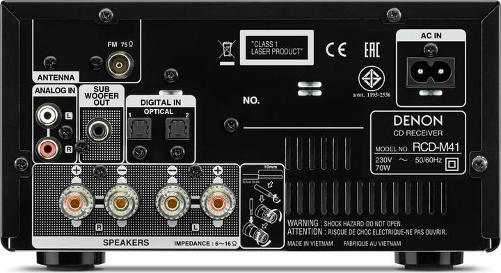 Image du produit Denon D-M41DAB (Lecteur de CD, Bluetooth, 2x 30 W)