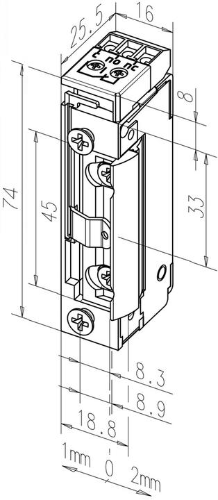 Actual product image effeff Electric strike 11805RR FaFix with radius latch (Indoor)