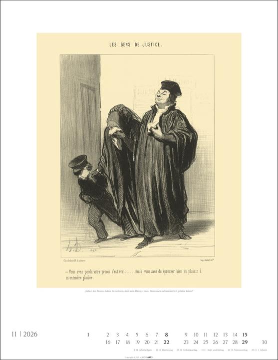 Immagine prodotto Honoré Daumier: Die Juristen Kalender 2026 (34 x 44 cm, Tedesco)