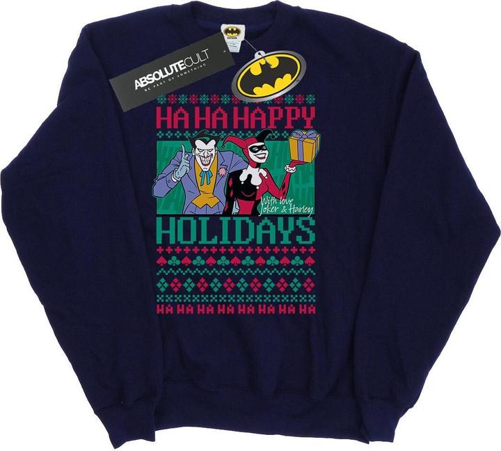 Immagine prodotto Felpa uomo Joker e Harley Quinn Ha Ha Happy Holidays in cotone (4XL)